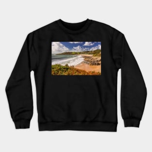 Langland Bay and Rotherslade Bay, Gower Crewneck Sweatshirt